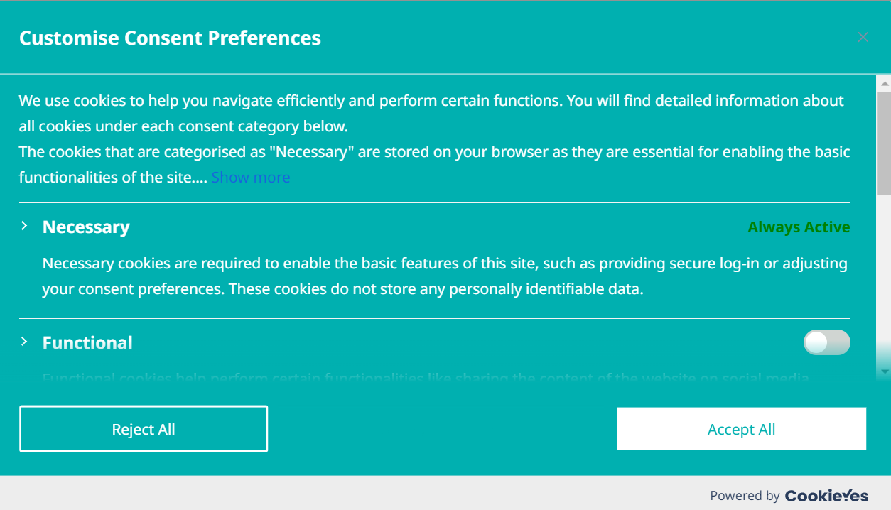 Patrium cookie consent tool